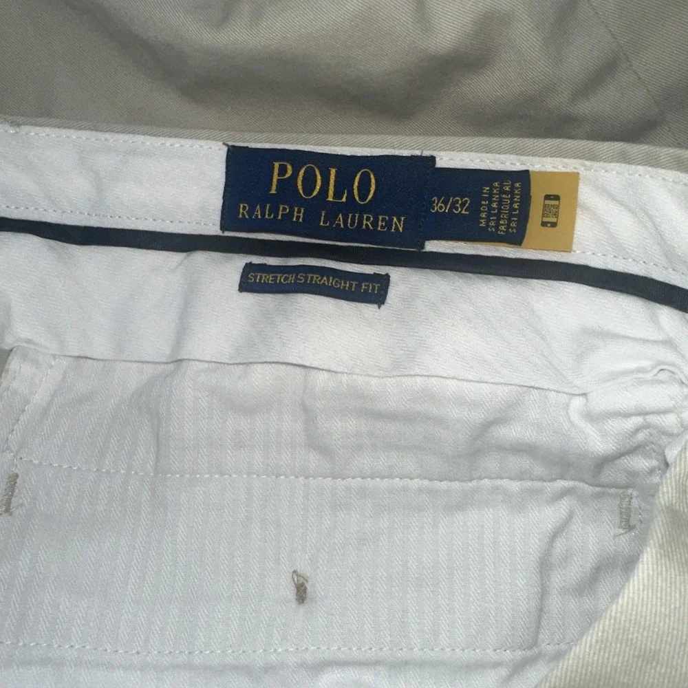 Polo Ralph Lauren Pants Mens 36/32 Beige Stretch Straight Fit Chino Classic